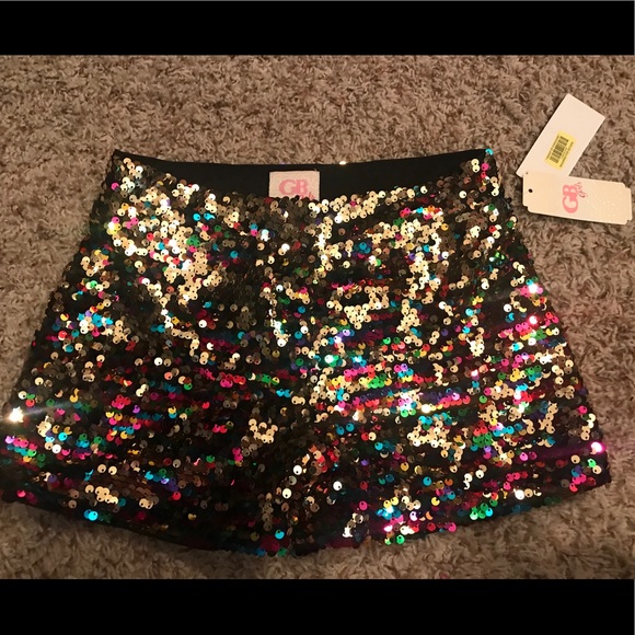 Gianni Bini Other - Gianni Bini Girls Sequin Shorts Size 12